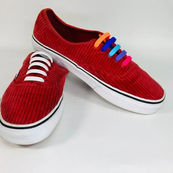 Vans Authentic Corduroy Rumba Red Skate Shoes, Size 7 US, Mens, Good Condition - Picture 3 of 13